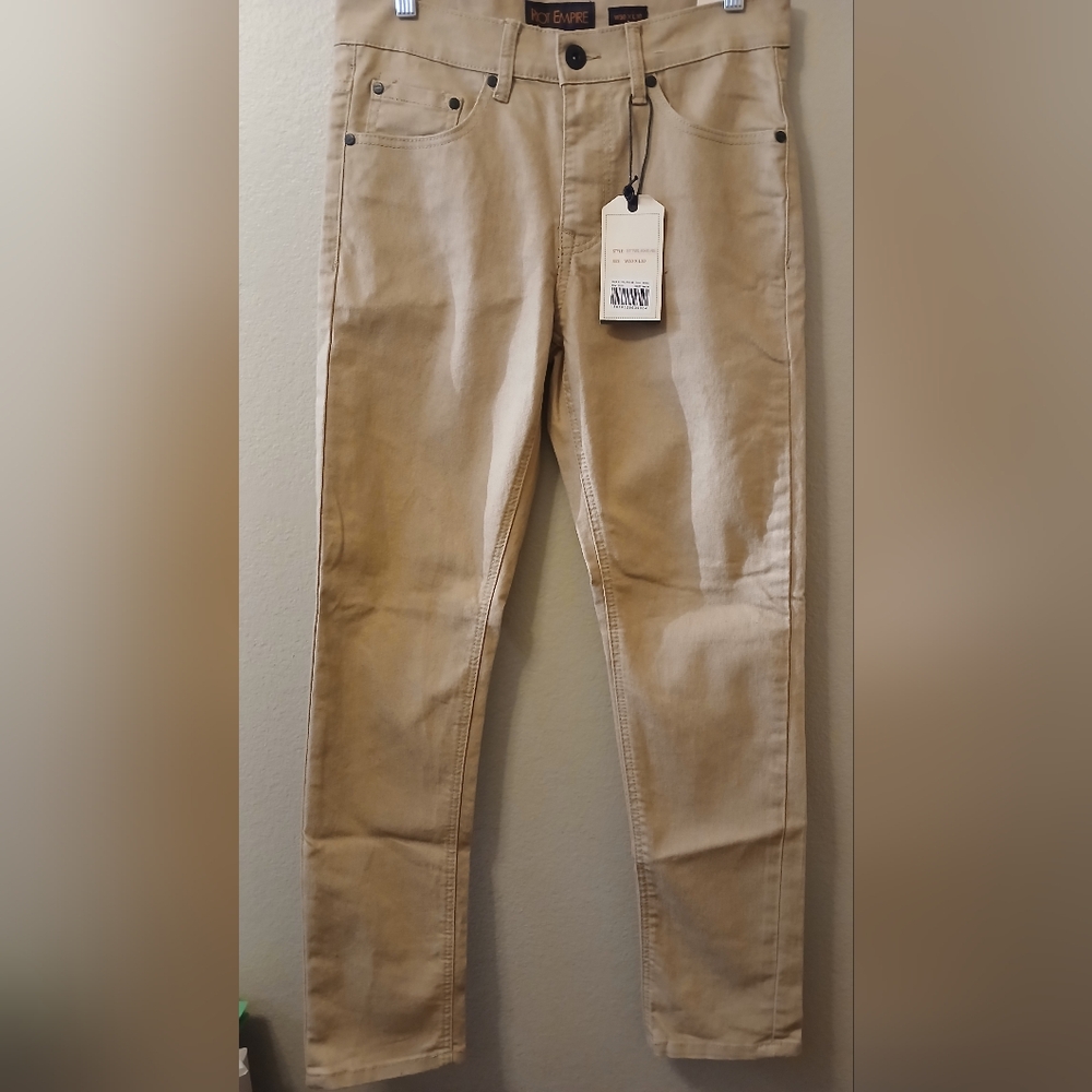 Men's Slim Fit Beige Jeans